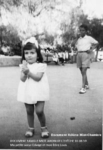 Oran- SDV- 5050- 1959 08 16 JARDIN DE L EVECHE Ma petite soeur Edwige